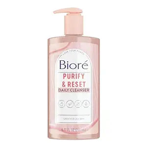 Biore Rose Quartz + Charcoal Daily Purifying Cleanser,