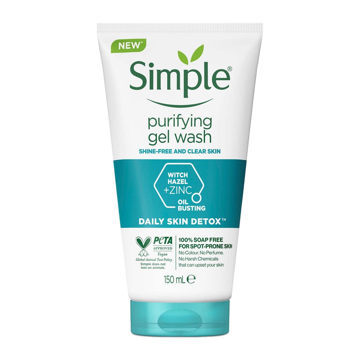 Simple Daily Skin Detox Purifying Facial Wash,